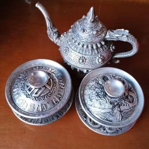 Ancient Chinese silver tea ware