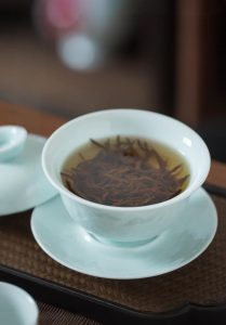 Gaiwan parts: lid, bowl, saucer