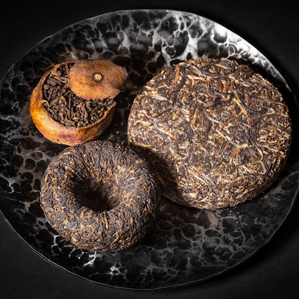 Variety of Puerh tea cakes