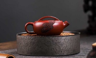 Close up of Yixing teapot patina