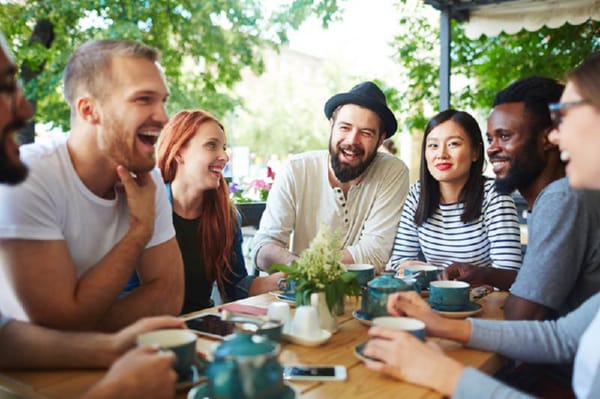 Friends Enjoying a Tea Tasting Party
