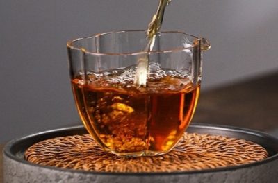 Close up of tea liquor color