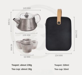 Titanium travel tea set