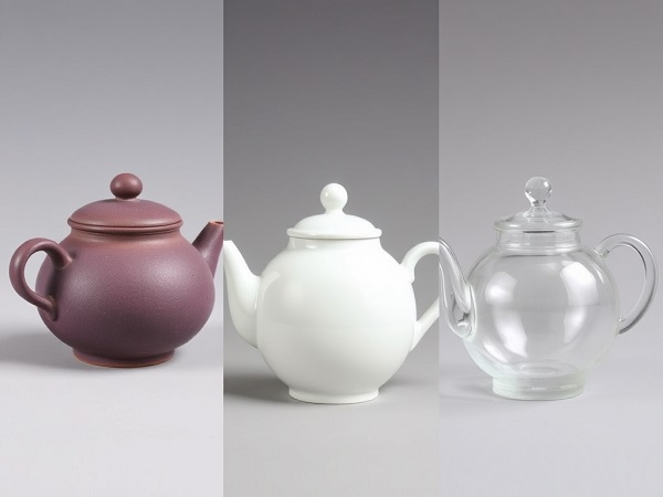 Yixing Porcelain Glass teapots comparison