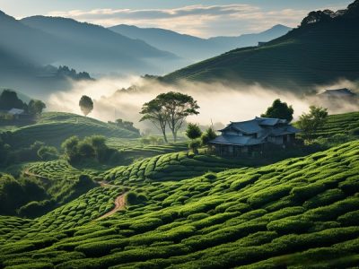 Yunnan tea plantation
